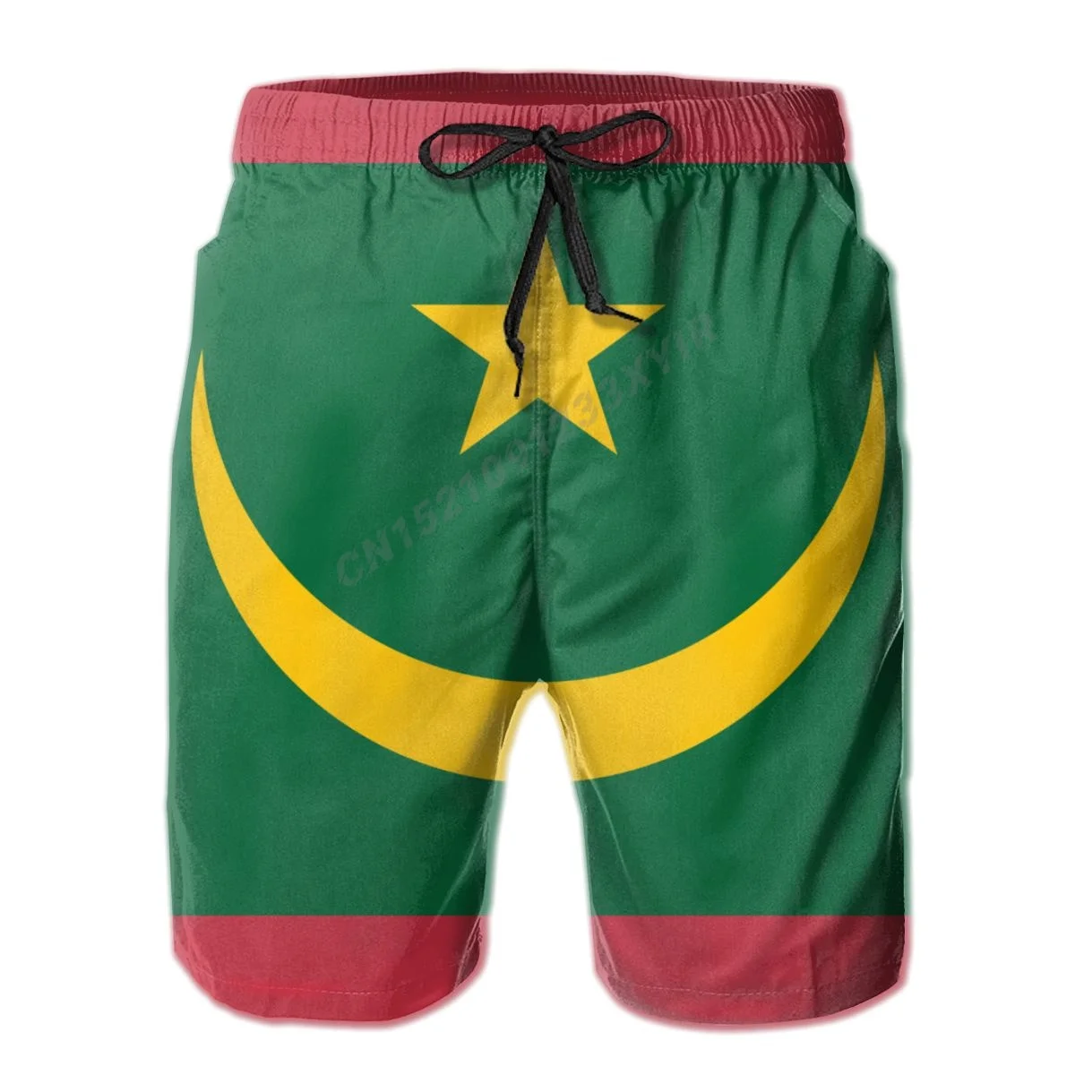 

Мужская одежда для бега из полиэстера с флагом Мавритании