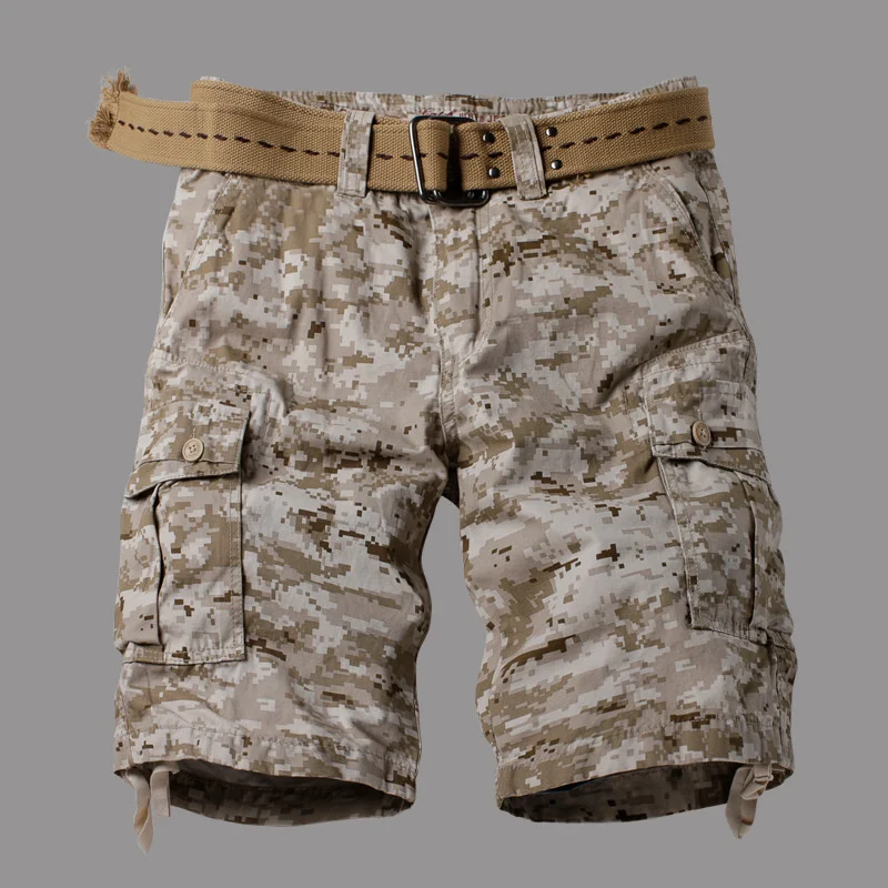 

2023 summer Korean style camouflage Military cargo shorts men loose washing Camouflage Tooling shorts for men 29-40