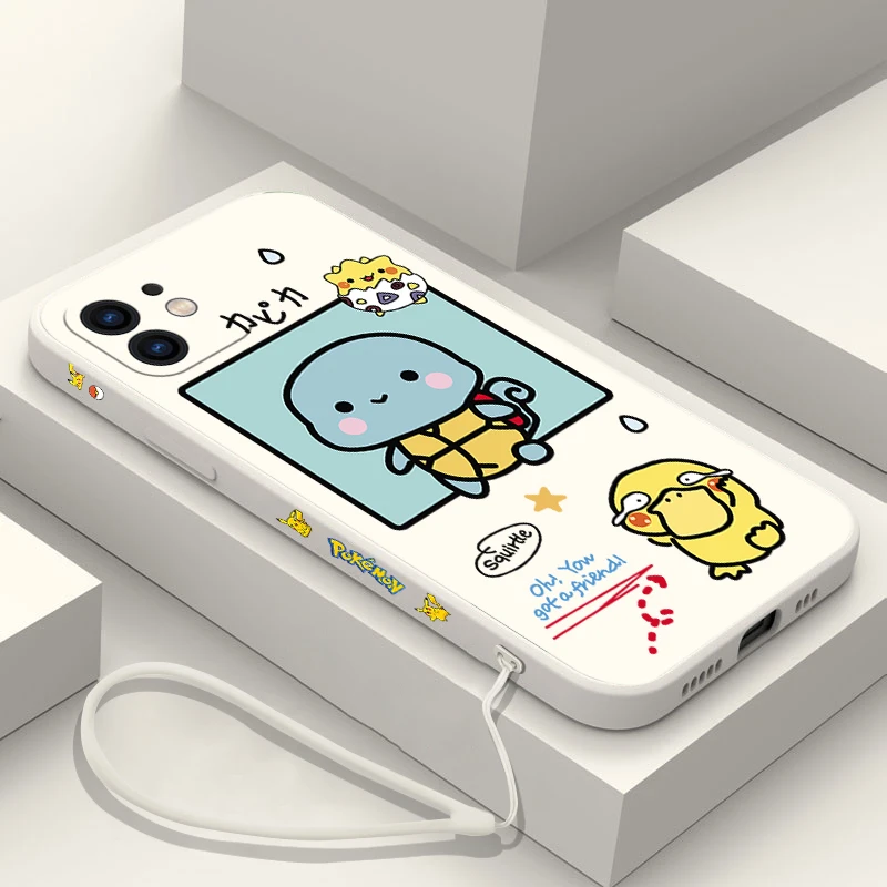 pikachus squirrels Phone Case For Samsung Galaxy S22 S21 S20 Ultra Plus FE S10 S9 S10E Note 20 ultra 10 9 Cover with Hand Strap