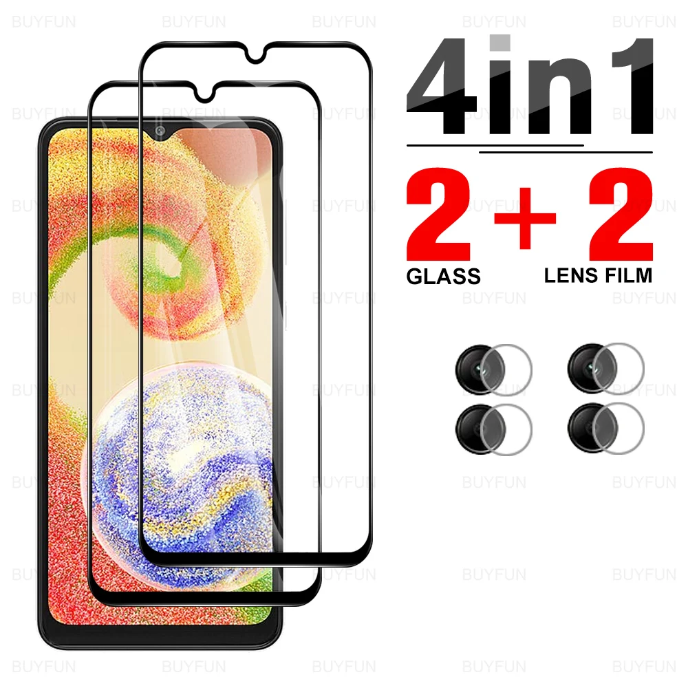 

Защитное стекло 4 в 1 с полным покрытием для Samsung Galaxy A04 Samsun Galax A 04 04A 6,5 дюйма