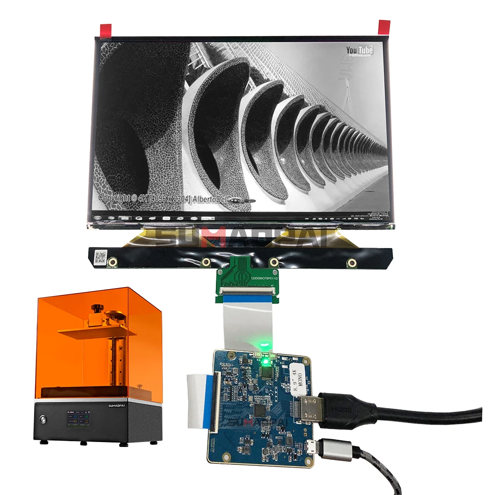

TM089CFSP01 8,9 дюймов 4k моно ЖК-экран разрешение 3840*2400 Nanodlp HDMI для MIPI DIY 3d принтер
