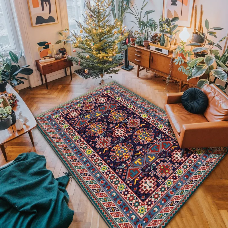 

Persian Carpet Bohemian Retro Style Living Room Large Area Aug Carpets Home Decor Coffee Table Tatami Mat Alfombras Para Sala
