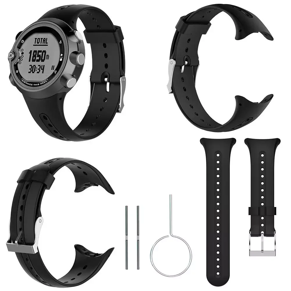 

2019 Newest Replacement Silicone Watch Strap Band For Garmin Swim Swim Sports Watch With Tools Smart Watch Belt Wristband Black