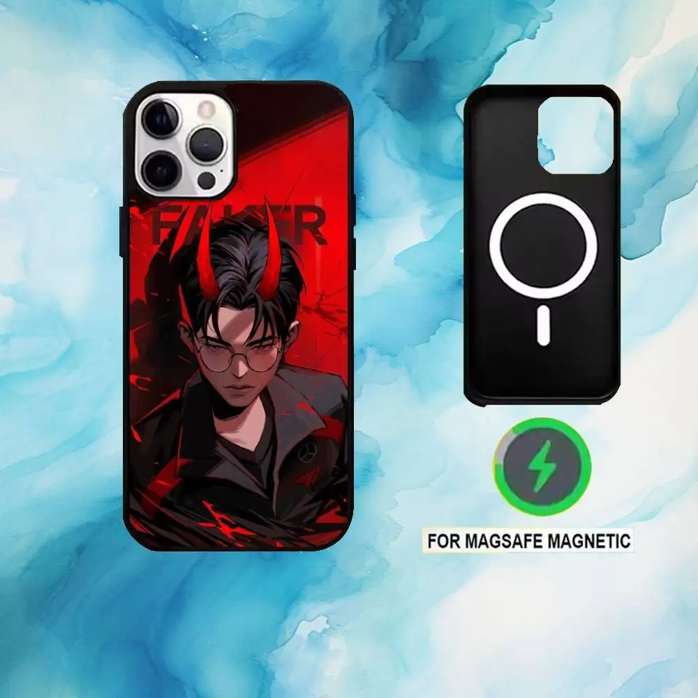 Фото Чехол для телефона SKT T1 Faker L-LOL для iPhone17,16,15,14,13,12,11 Plus, Pro Max с магнитной беспроводной зарядкой Magsafe №5