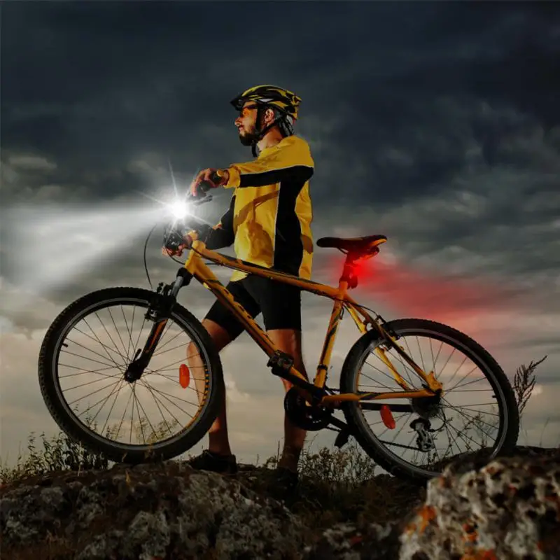 

300mah Battery Bicycle Tail Lights Waterproof Hiking Torch Multiple Mode Safe Bicycle Front Light Mountain Road Bike Front Light