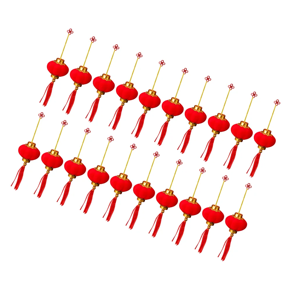 

20pcs Chinese New Year Lanterns Red Lanterns Chinese Spring Festival Ornament