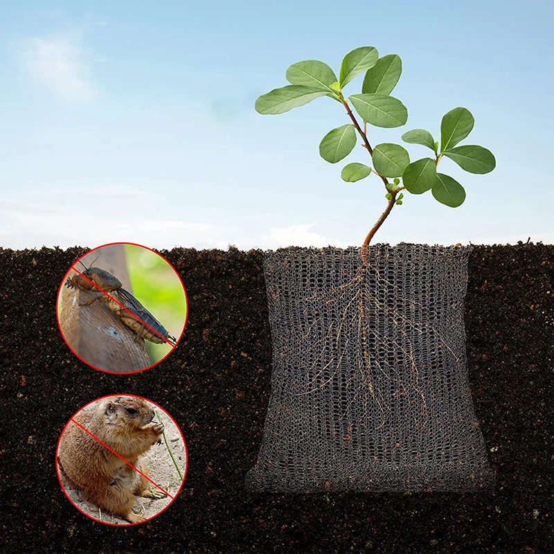 Металлические сетчатые пакеты из нержавеющей стали для цветов и растений укусов