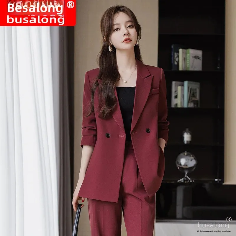 Новинка 2023 года женские профессиональные костюмные брюки в западном стиле с