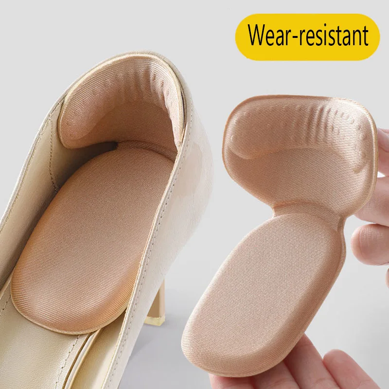 

2pcs Shoe Heel Insoles Adjustable Antiwear Feet Inserts Foot Heel Pad Sports Shoes Insoles Heel Protector Sticker Insole Brioche