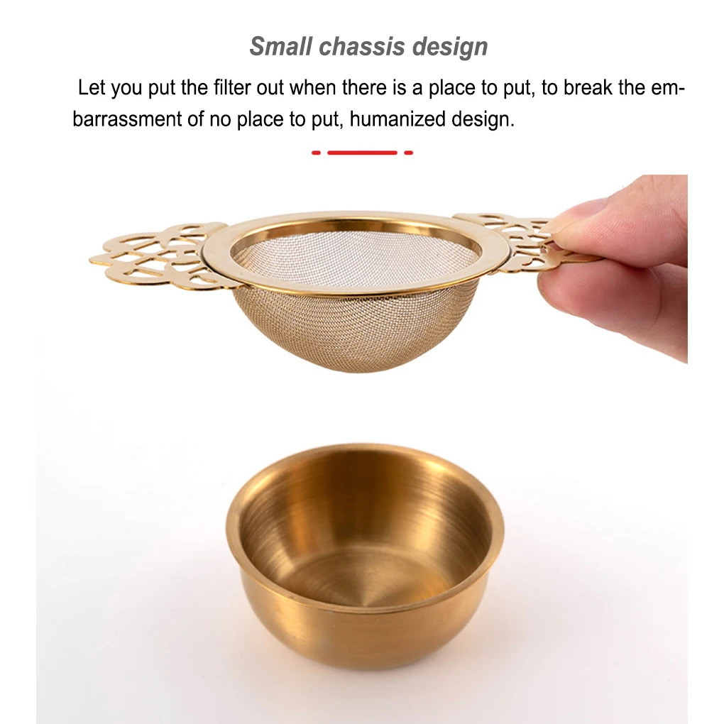 

Tea Leaf Strainer Mesh Filter Stainless Steel Straining Tool Simple Design Kitchen Gadget Infuser Accessories Silver