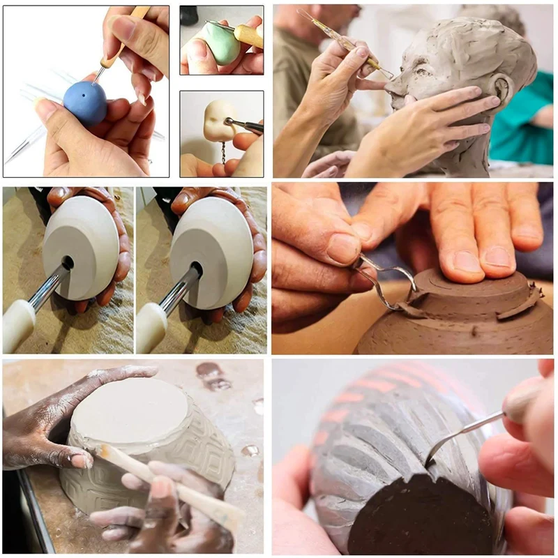 Инструменты для лепки керамической глины 43 шт. двусторонний набор инструментов