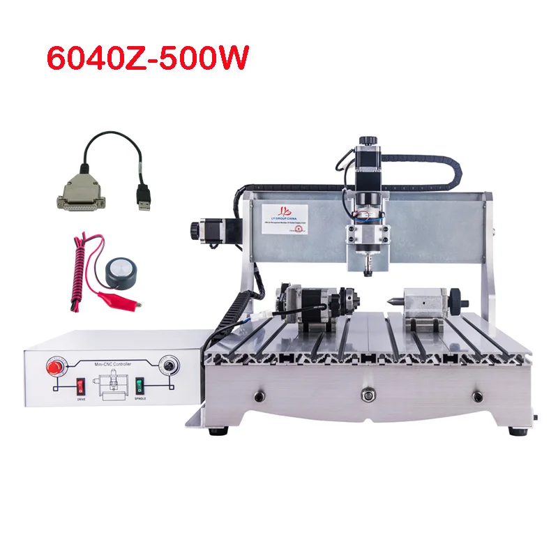 

LY 6040Z Engraving Machine 500W 3/4 Axis Mini CNC Router Engraver USB + LPT Port Milling Machine
