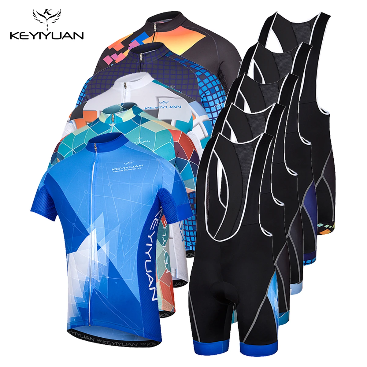 

KEYIYUAN Bicicleta Cycling Jersey Roadbike MTB Men's Bicycle Clothing Summer Breathable Ropa Bicicleta Maillot Ciclismo Hombre