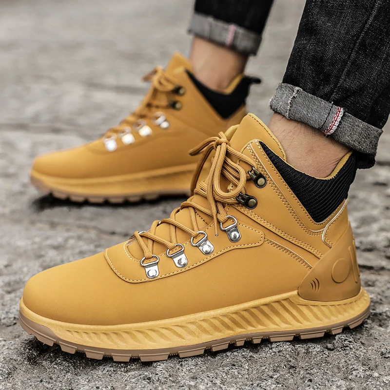 GR-YZ70 WATERPROOF SNOW WALKING SHOES MEN'S HUNTING BOOTS TACTICAL SHOES DESERT COMBAT ANKLE LEATHER MOUNTAINEERING SHOES