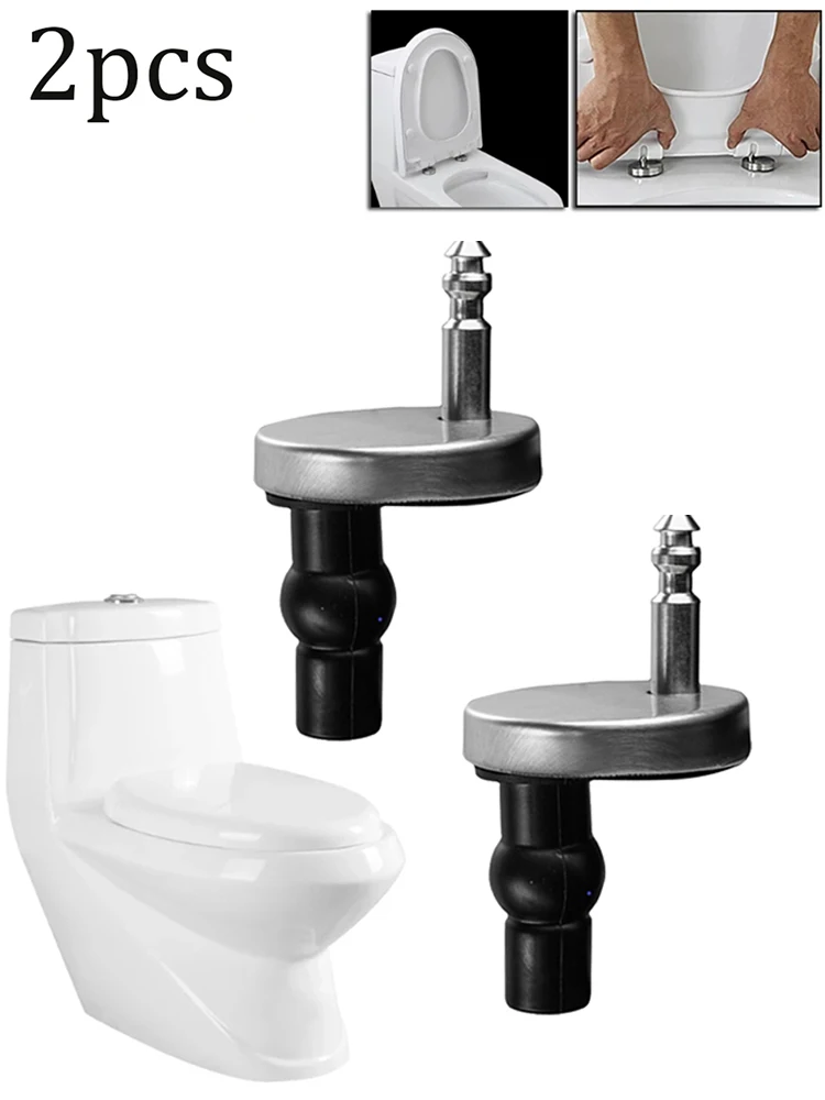 

2 Pcs Toilet Seat Hinges 45mm Top Close Soft Release Quick Fitting Heavy Duty Fixing Hinge Universal Toilet Repair Accessories