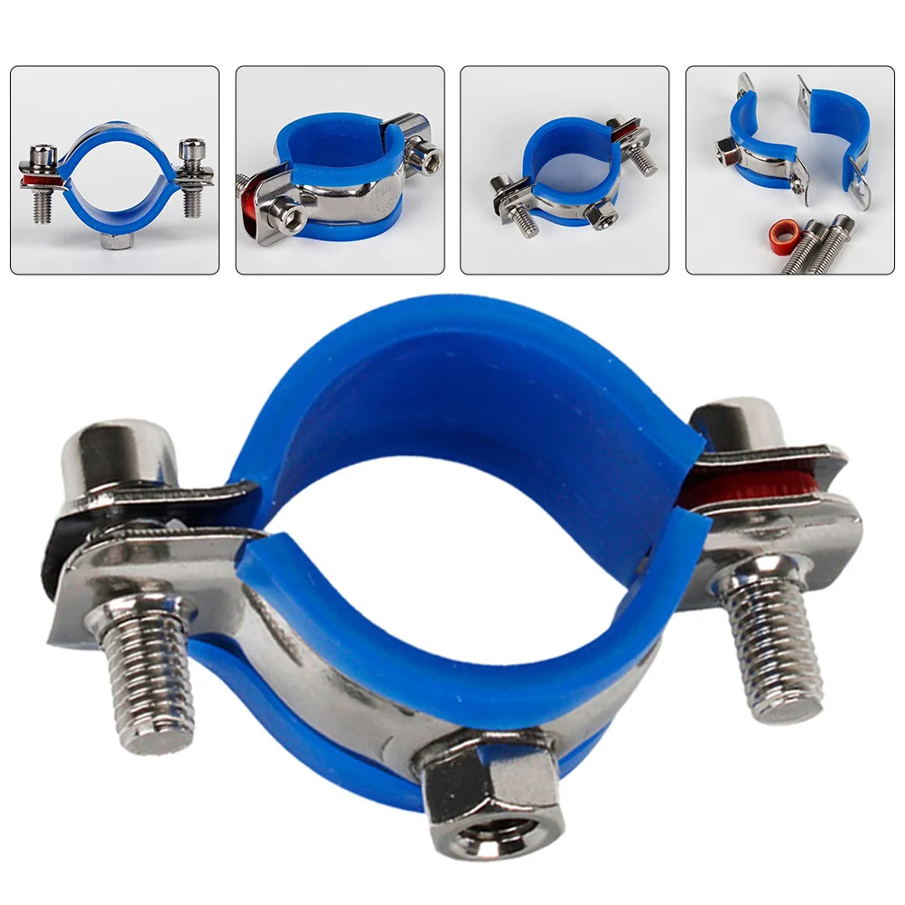 

2 Pcs Piping Kit Office Chair Saver Stopper Fix Sinking Pipe Clamps Water 6.7X3X2.9CM Replacement Practical Stainless Steel