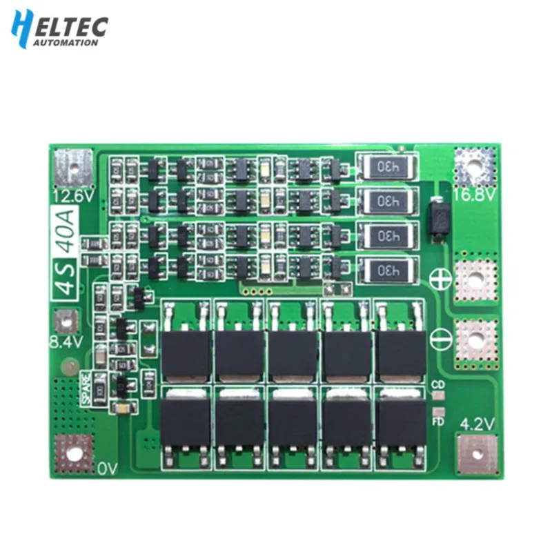

4S 40A Li-ion Lithium Battery 18650 Charger PCB BMS Protection Board with Balance For Drill Motor 14.8V 16.8V Lipo Cell Module