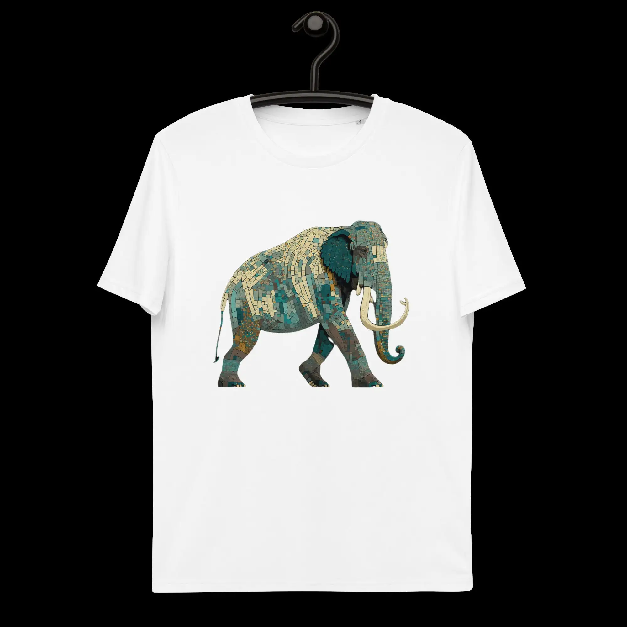 Мамонт мозаика безумие 100 органический хлопок Футболка экологически чистый