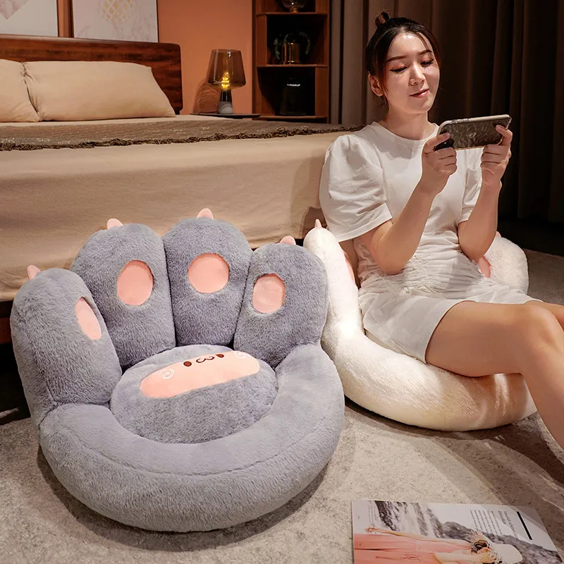 

Подушка и спинка, встроенная на земле, мягкая подушка в японском стиле futon