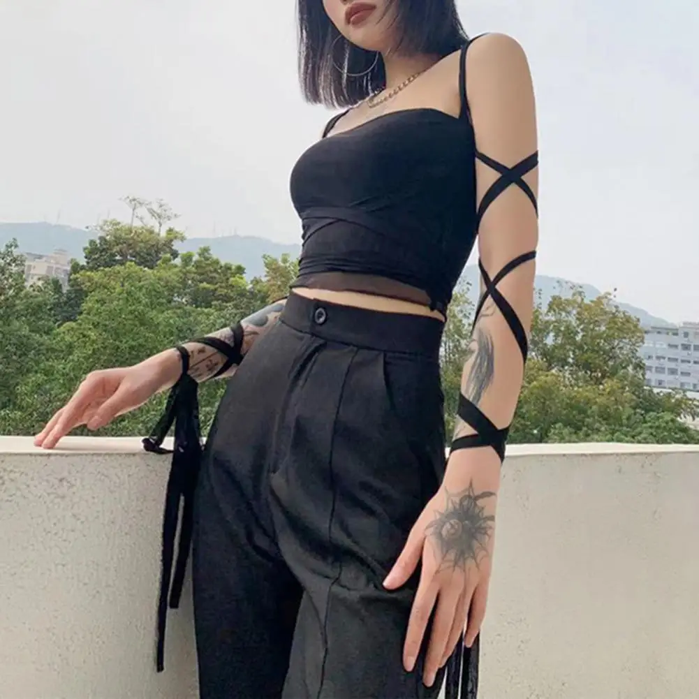 

Топ с открытым пупком, бандажный топ с открытой грудью