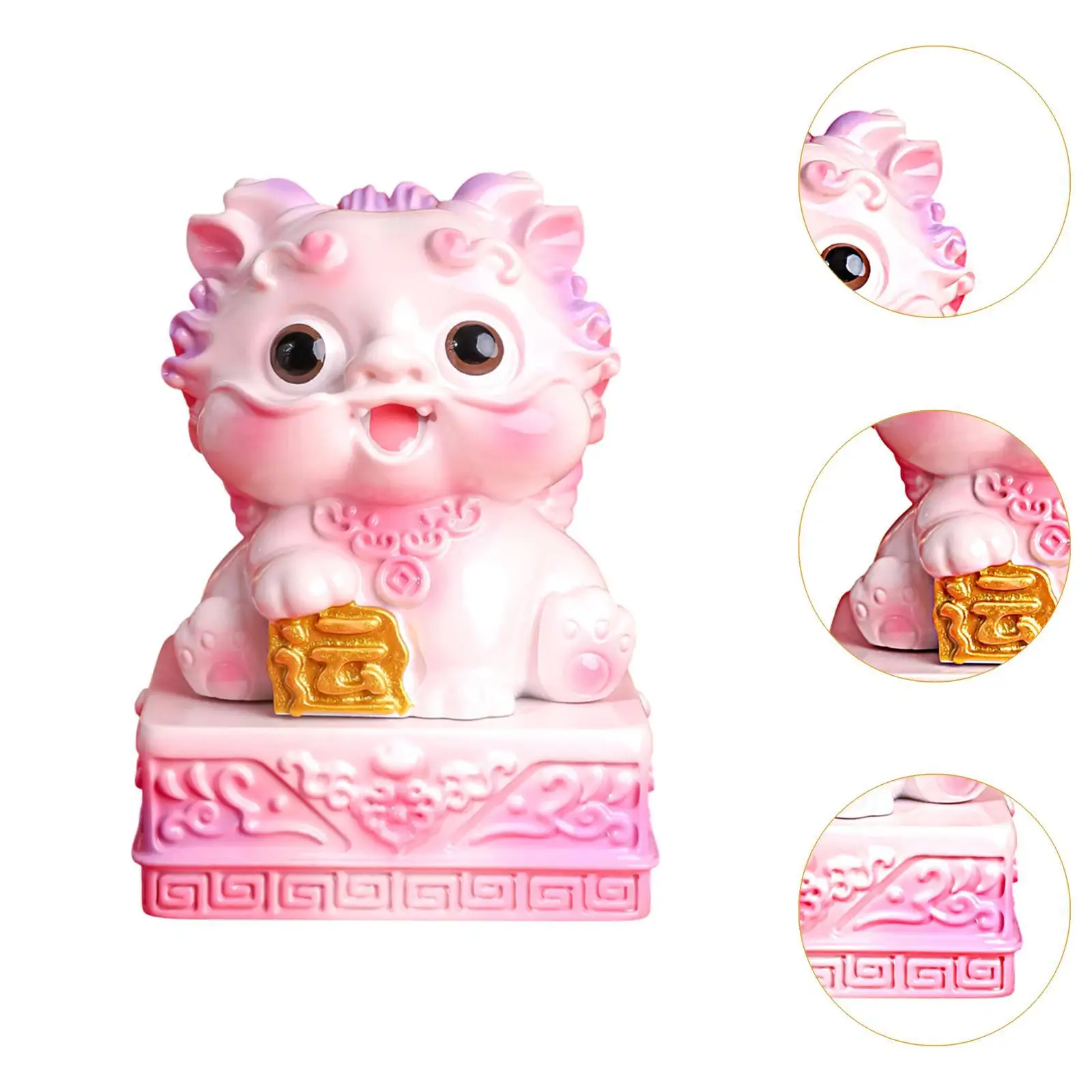 Pixiu Нефритовая печать Статуя Скульптура Фигурка из смолы Художественное