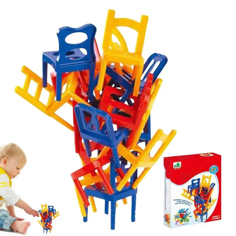 

Balance Chair Training Toy Fun Challenging Game Educational Stacking Block Toy Preschool Early Learning Activities For Gifts