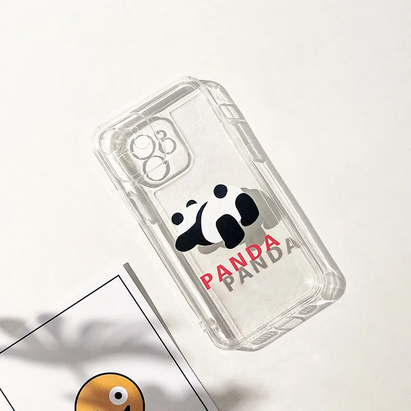

Silicone Material Soft Case for iPhone 14 13 12 11 Pro Max Plus Cute Style iphone case cute panda