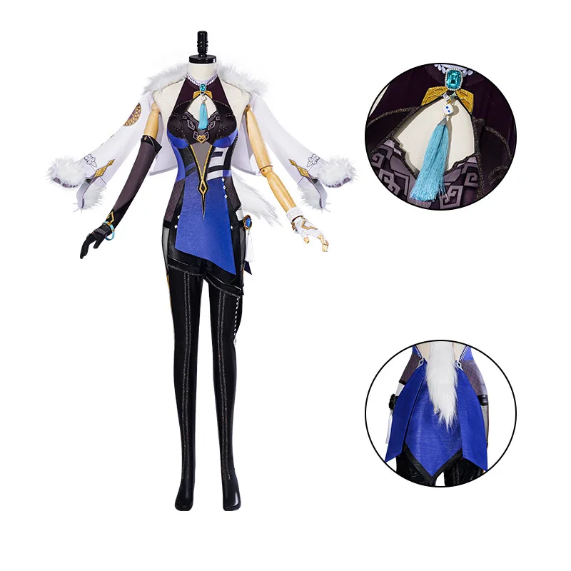 

Genshin Impact Yelan Cosplay Costume Game Suit Halloween Activity Party Outfit Role Play Clothes for Women New Anime
