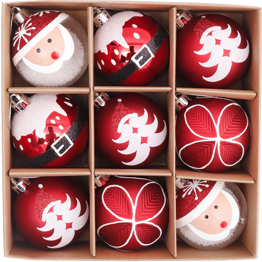 

6CM 9PCS Christmas Tree Balls Baubles Colorful Hanging Pendant Christmas Decorations New Year Party Decoration Gift