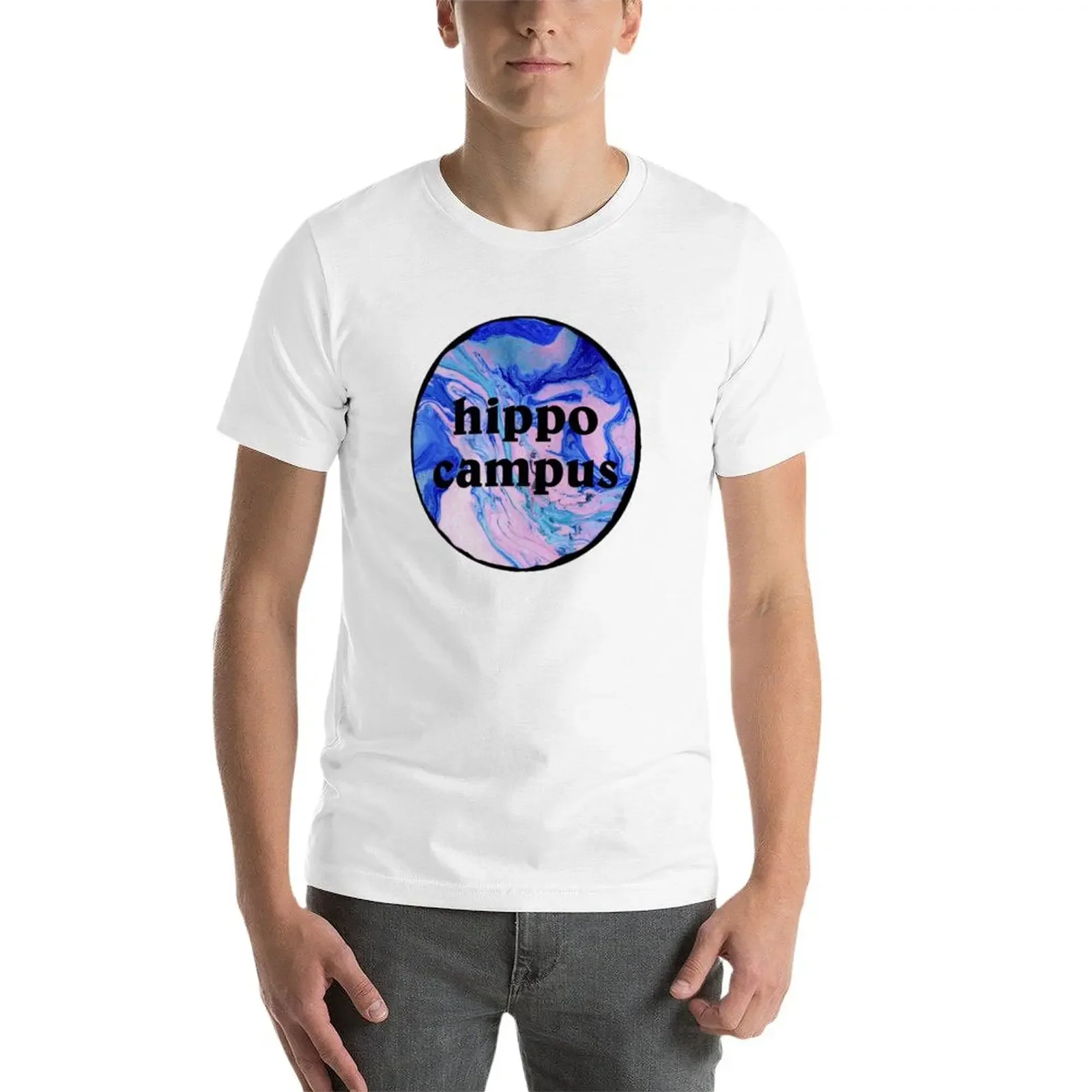 Футболка мужская оверсайз в стиле хиппи окрашенная под мрамор и галстук одежда