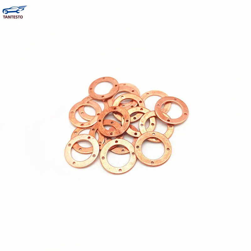 100 шт. 12X19X1 мм 4 отверстия дизельные медные прокладки для форсунок Common Rail