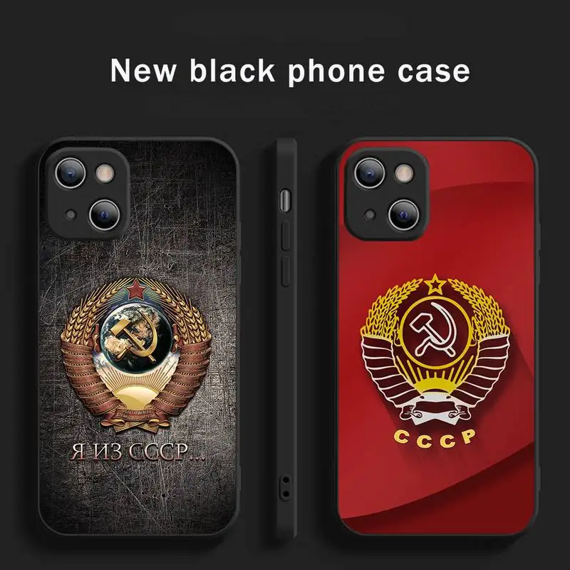 

Vintage USSR CCCP flag Phone Case For iphone 12 11 13 7 8 6 s plus x xs xr pro max mini shell