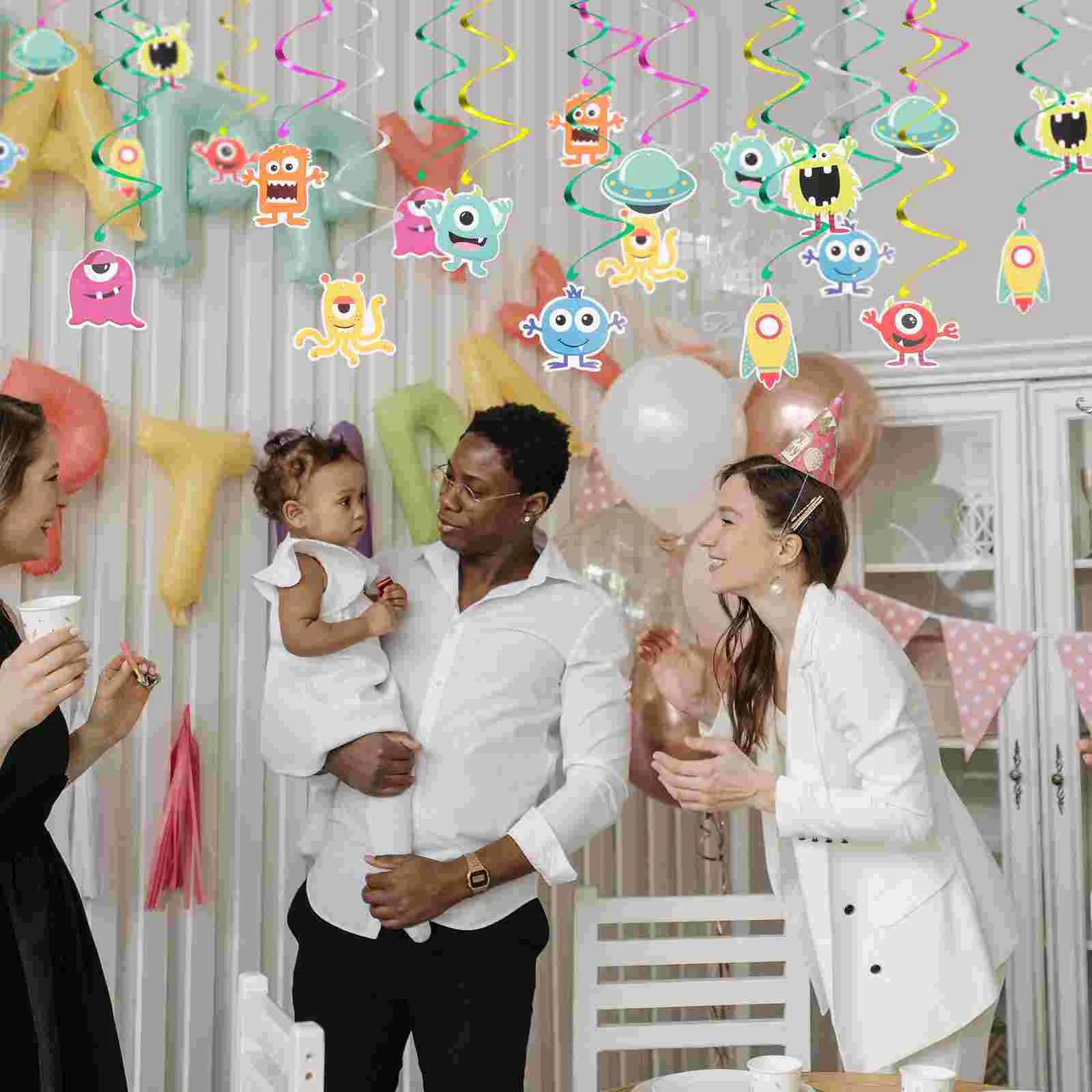 18 шт. потолочные вихревые украшения на день рождения вечерние витые завитки