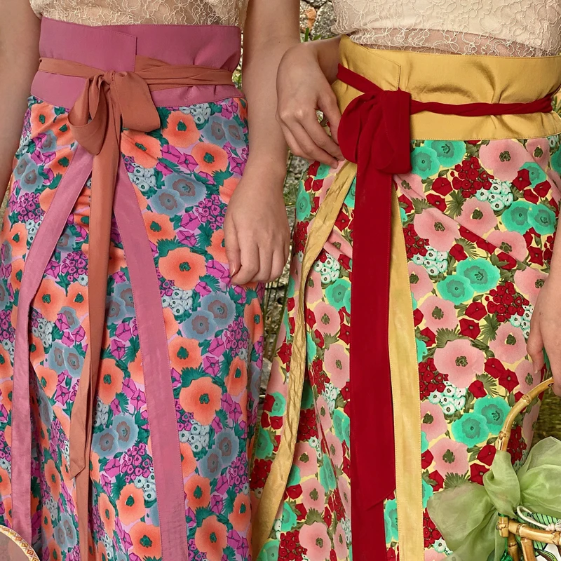 Женская длинная юбка в китайском стиле Han Element цельное летнее пляжное платье с