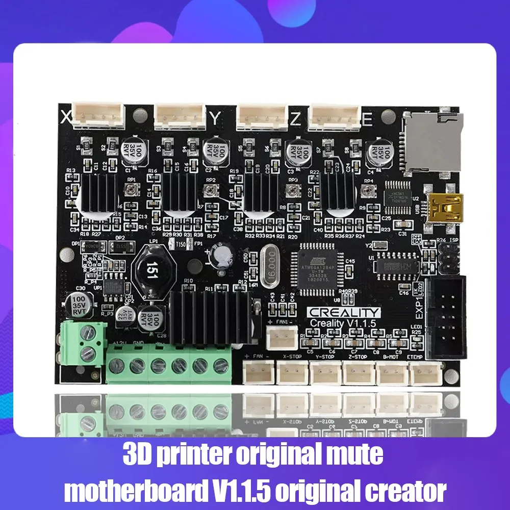 

Материнская плата для 3D-принтера CREALITY V1.1.5, бесшумная плата для CR10 CR-10, детали для 3D-принтера, обновленные запасные аксессуары