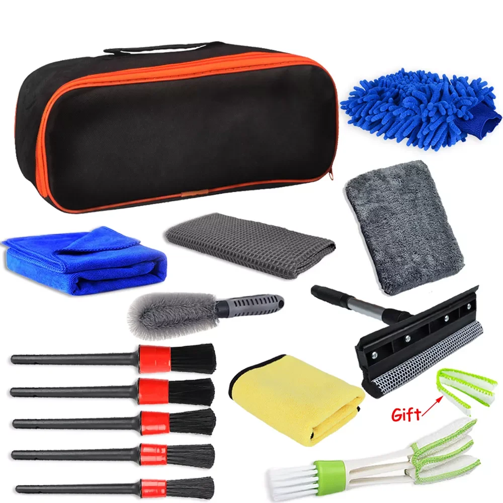 

Brush Car Cleaning Brush Set For Tire Wheel Rim Cleaning Dirt Dust Clean Brushes Mop For Car Interior Exterior Cleaning