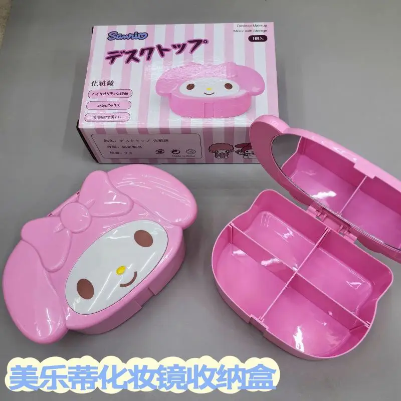 Зеркало для макияжа коробка хранения My Melody Kuromi настольный органайзер с милыми