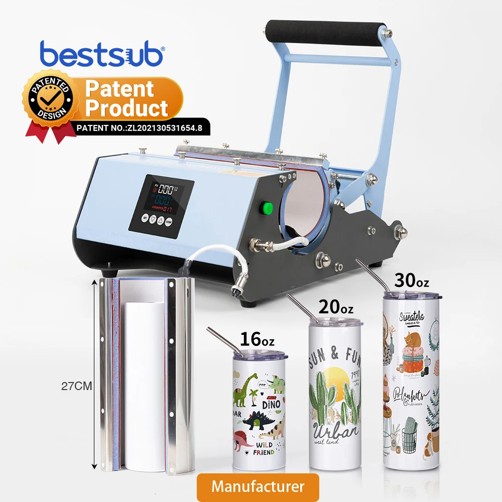 

Bestsub Wholesale Craft Express 11oz 15oz 16oz 20oz and 30oz Sublimation Printing Plus Skinny Tumbler Heat Press Machine