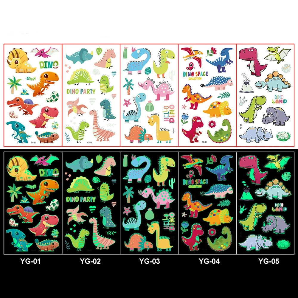 Детские Одноразовые Татуировки-наклейки Для Дня Рождения Мотивы Животных