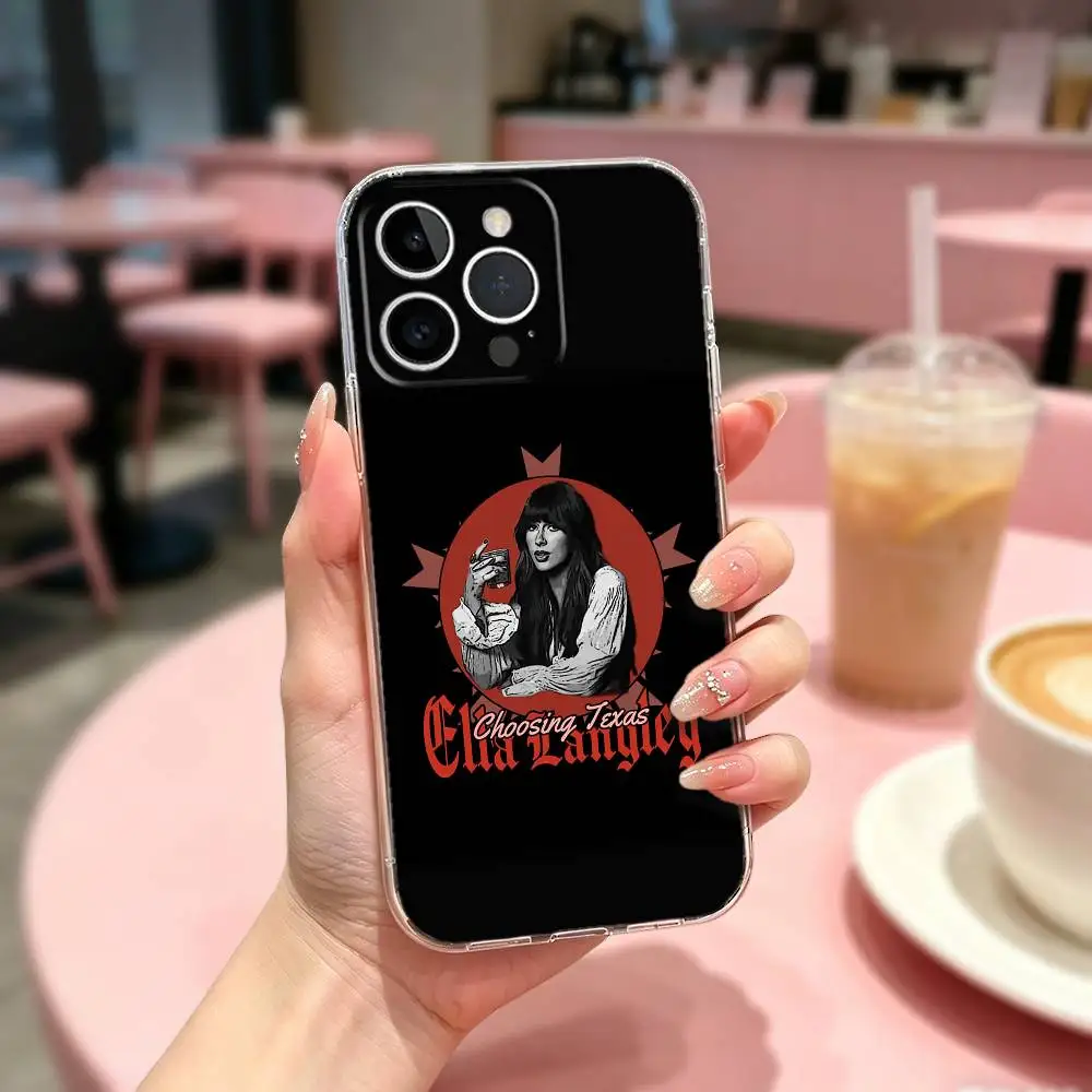 Фото Чехол для телефона Ella Langley Choosin Texas для iPhone 17, 16, 15, 14, 13, 12, 11 Plus, Pro Max, мягкий прозрачный чехол №1