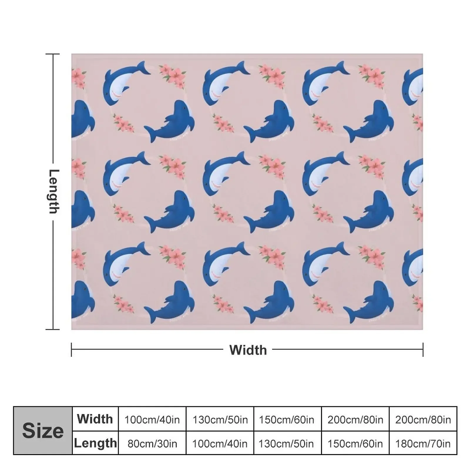 Кирпичное одеяло Brucie и Archie Shark плавающий цветок кирпичное пушистые свободные