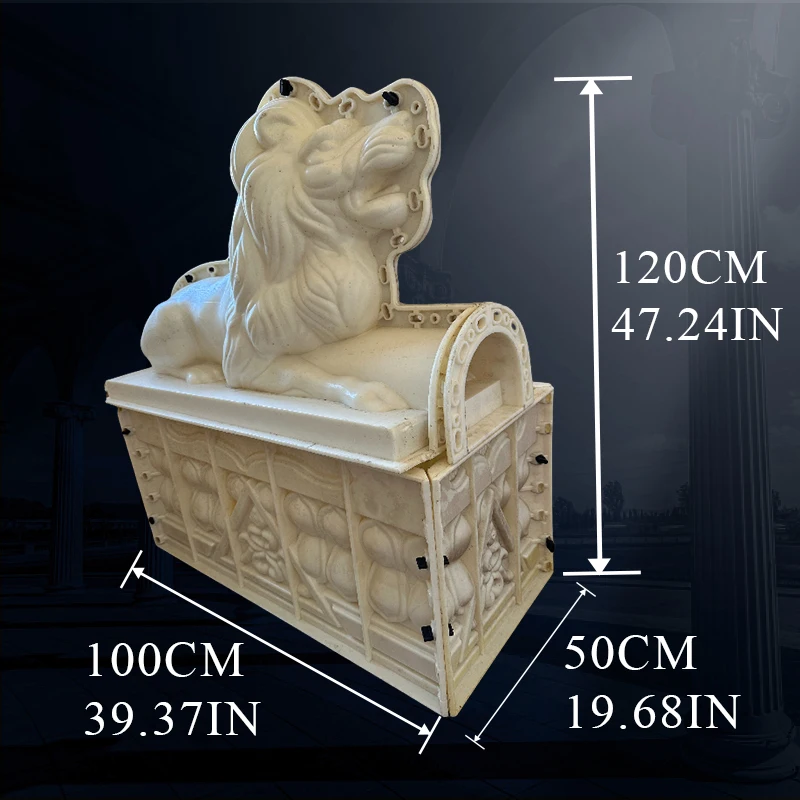 Большая форма льва пластиковая для цемента из АБС-пластика бетонная