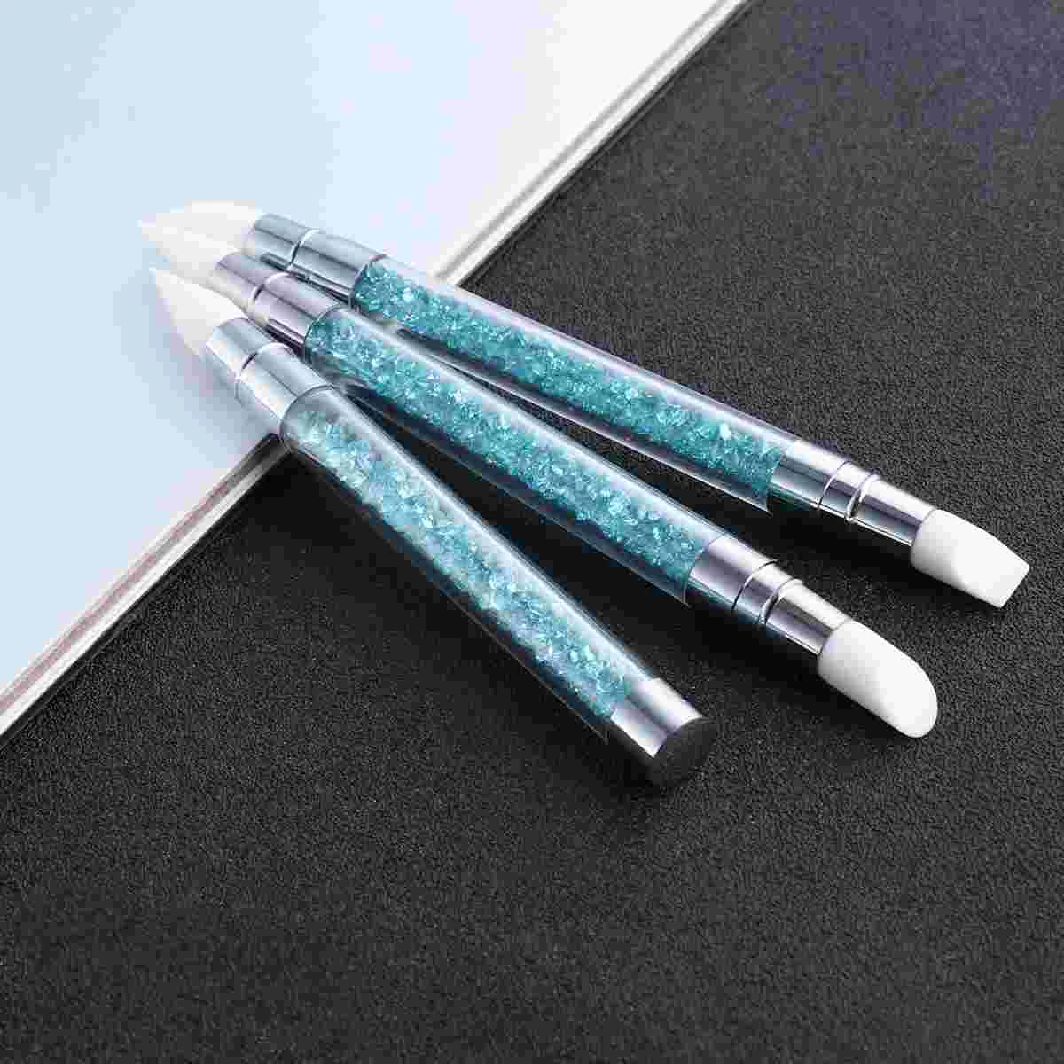 

Nail Pen Drawing Head Dotting Tool Brushes Brush Pens Decoration Tools Design Strass Dual Silicone Modeling Silica Manicure Diy