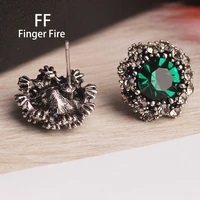 luxury fashion gold plated stud earrings engagement party banquet exquisite jewelry wholesale
