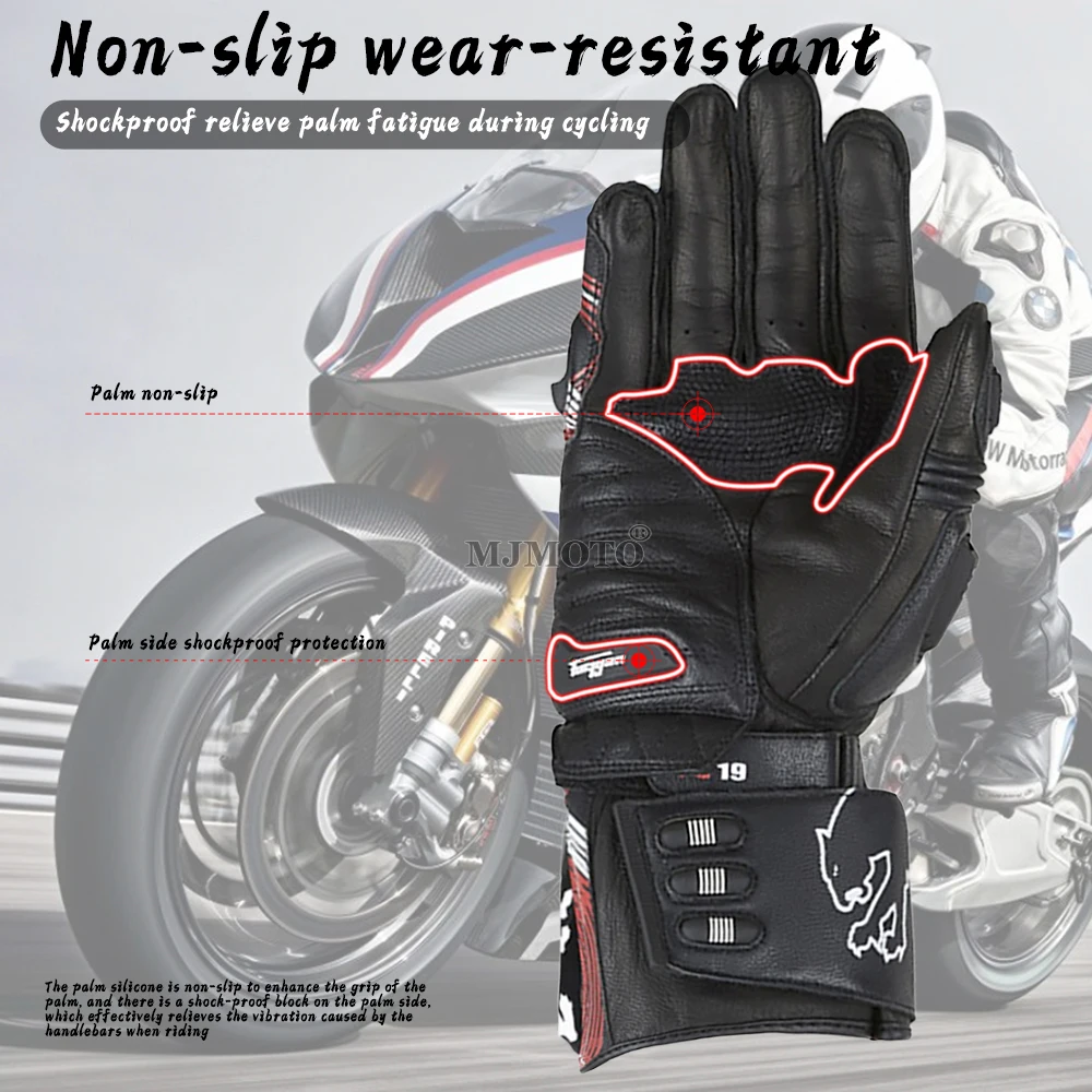 Мотоциклетные Перчатки AFS 19 из натуральной кожи с сертификацией CE спортивные