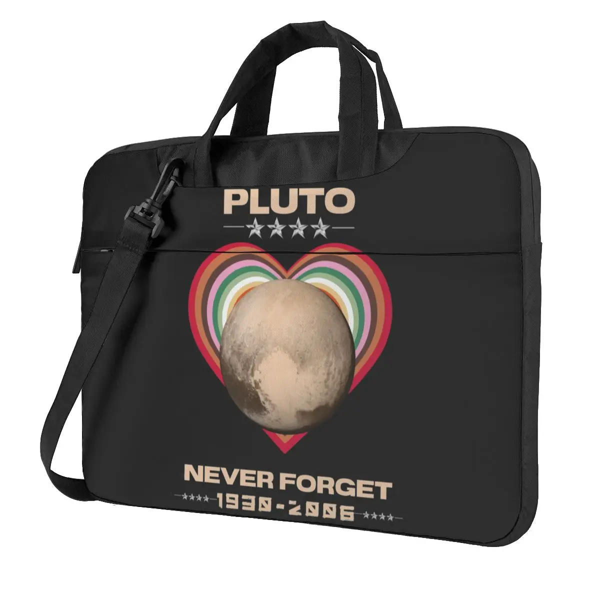 

Never Forget Pluto Heart Laptop Bag Words For Macbook Air Pro Acer Dell Vintage Shockproof Case 13 14 15 15.6 Pouch