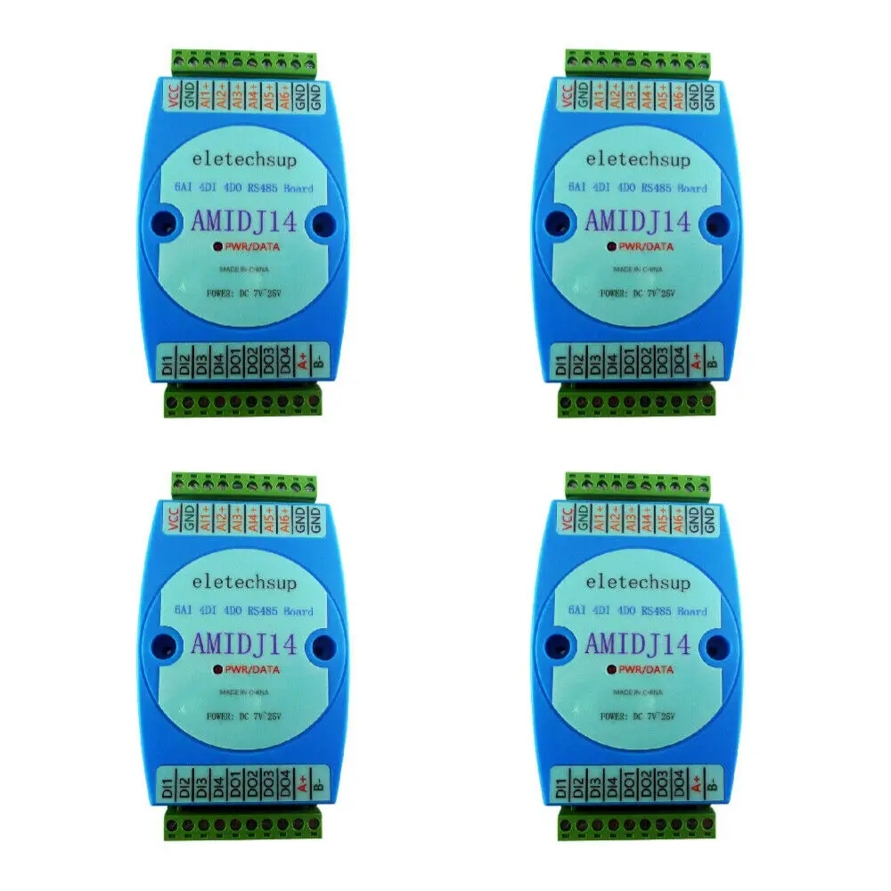 

3IN1 6AI-4DI-4DO 4-20MA 0-20MA AI 300mA NPN DI-DO RS485 IO Temperature Humidity
