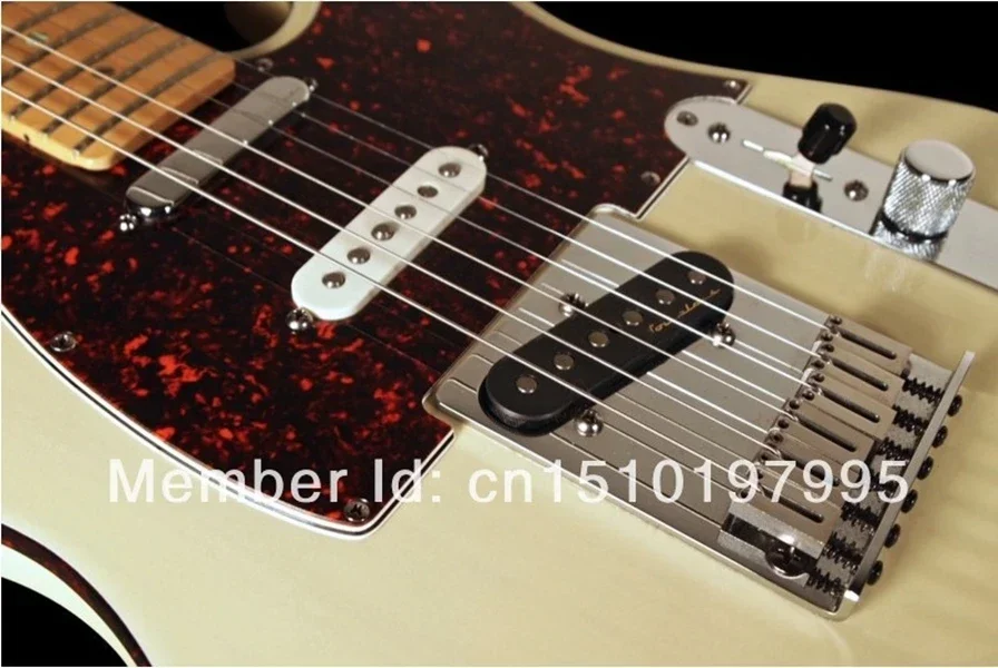 В наличии Роскошная кремово-белая электрогитара кленовая накладка на гриф