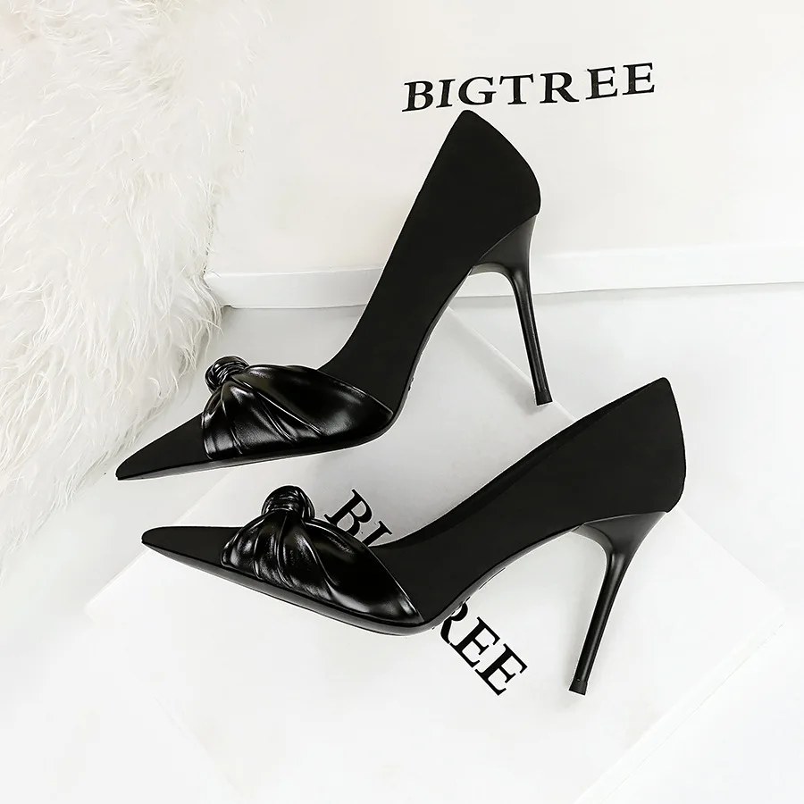 Новый узор модные элегантные и тонкие женские туфли-лодочки на высоком каблуке с