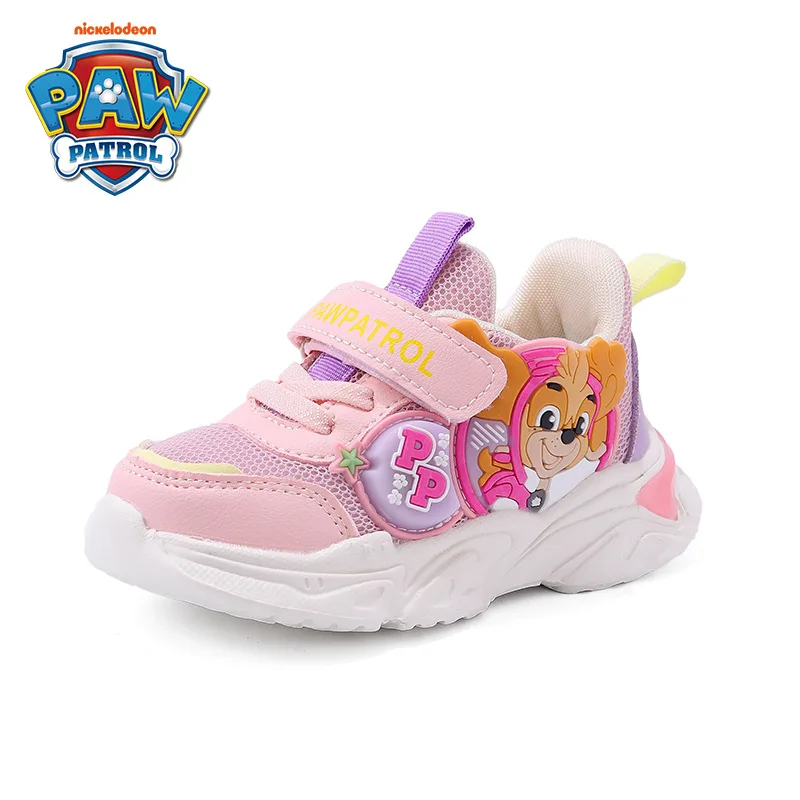 Продажа Новая детская спортивная обувь из аниме «Щенячий патруль» с подсветкой, функциональная мультяшная сетчатая обувь, удобная и дышащая
